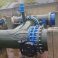 DN1200 pipework complete with valves, assembly in position (area 5 pipe assembly)